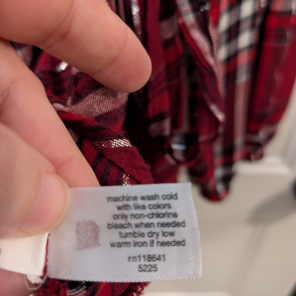 Lane Bryant Women's Red Plaid Wrap Top - Picture 7 of 11